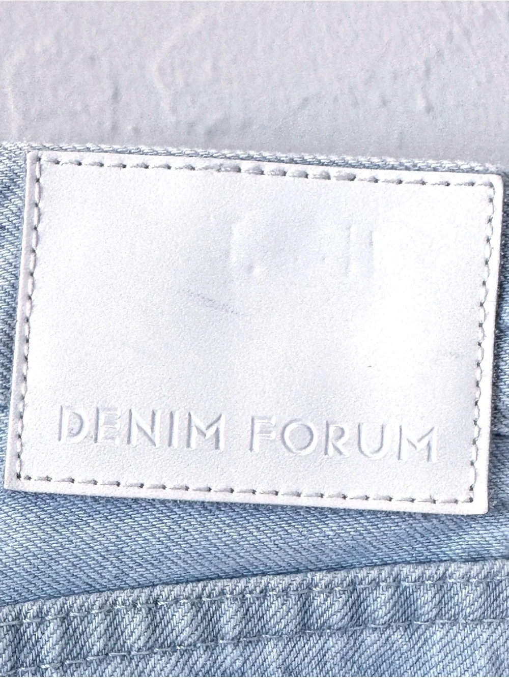 Denim Forum 90s Halle Denim Skirt Midi 28 Blue Jean Midi Center Front Slit